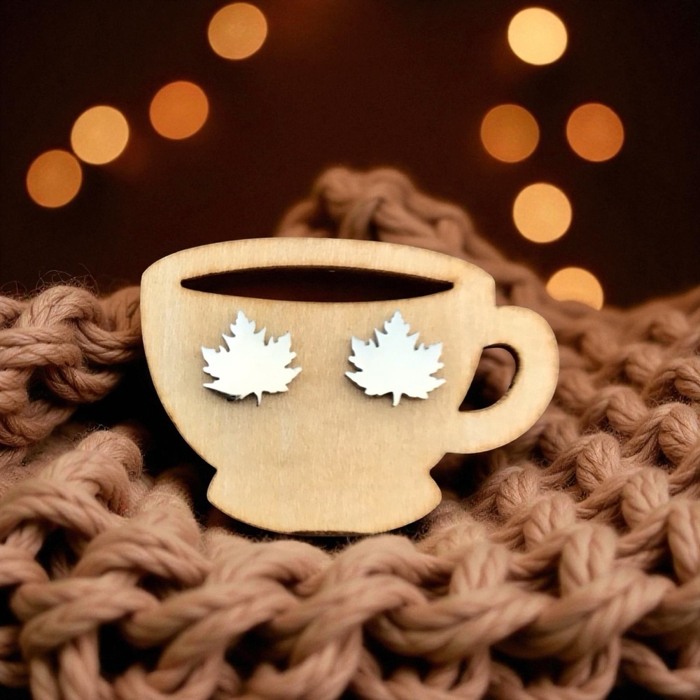 🆕 Fall Leaf Stud Earrings Stainless Steel